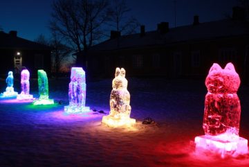 Ледяные скульптуры в Крепости Лаппеенранты 2018